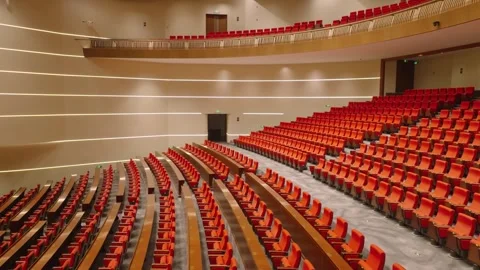 B-roll of new theater, lecture hall, concert hall Stock Footage 245084573