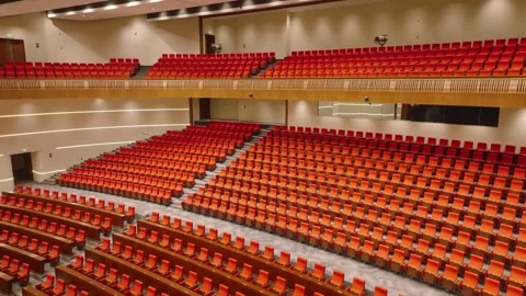 B-roll of new theater, lecture hall, concert hall Stock Footage 245084611