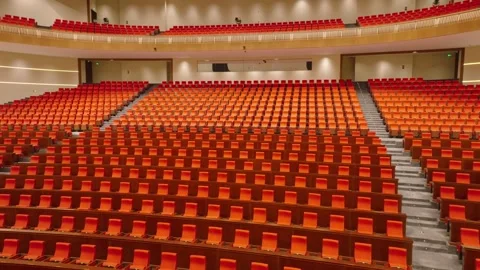 B-roll of new theater, lecture hall, concert hall Stock Footage 245084613