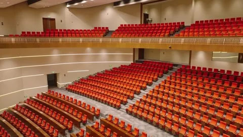 B-roll of new theater, lecture hall, concert hall Stock Footage 245084625