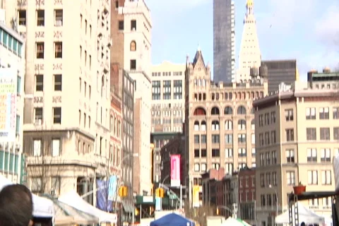 B Roll Union Square Market NYC Video stock 40343874