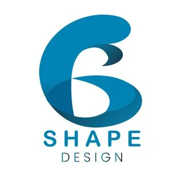 B Shape logo design vector 스톡 일러스트