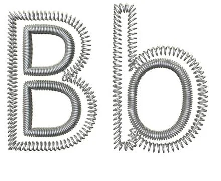 The "B" of a spring Stock Illustration