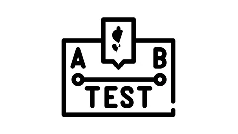 A-b test black icon animation Stock Footage 156660870