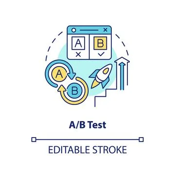 A B test concept icon Stock Illustration