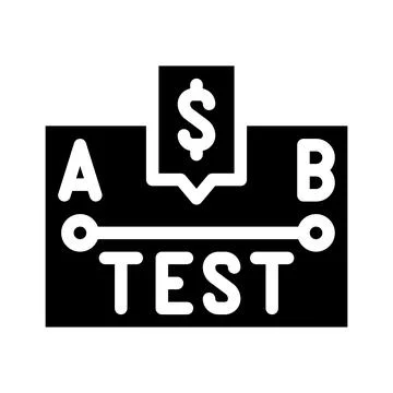 A-b test glyph icon vector illustration sign Ilustración de archivo