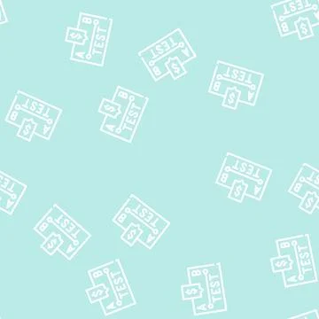 A-b test line vector seamless pattern sign Illustrazione stock