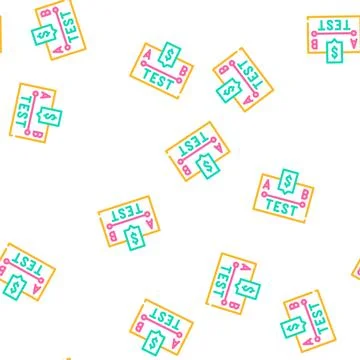A-b test vector seamless pattern sign イラスト素材