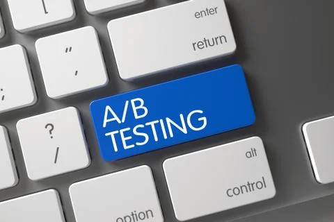 A/B Testing CloseUp of Keyboard Stock Illustration