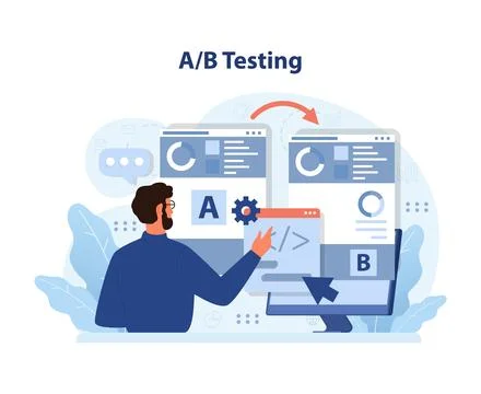 A B Testing concept. Flat vector illustration 스톡 일러스트