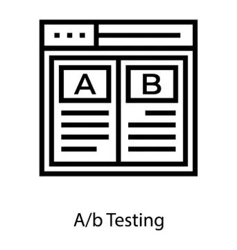 A B Testing Design 스톡 일러스트