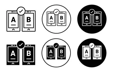 A-B Testing icon 스톡 일러스트