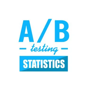 A b testing statistics sign illustration design 스톡 일러스트