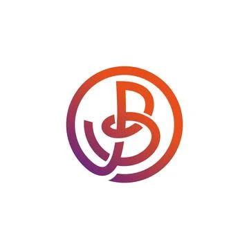 B thread logo brand, symbol, design, graphic, minimalist.logo Stock Illustration