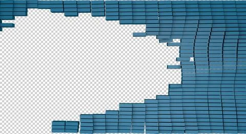 B - transparent-breaking.wall-2 Stock Illustration