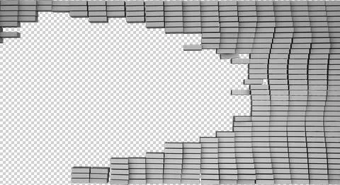 B-transparent -breaking.wall-4 Illustrazione stock