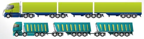 B triple road train Illustrazione stock