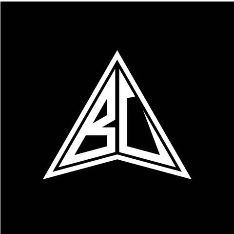 B U initials in the form of a modern minimalist arrow. perfect for letters, g Stock Illustration