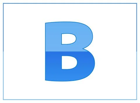 B vector font, made of dark and light blue colors. For letter logo, brand lab Stock Illustration
