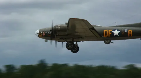 B17 landing Stock Footage 25033322