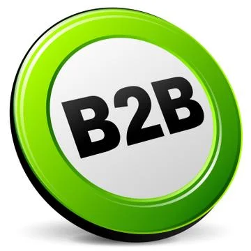 B2b 3d icon Stock Illustration