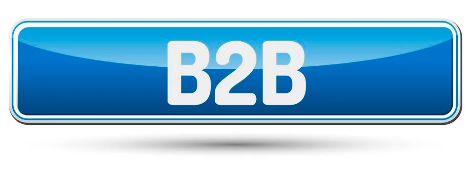 B2B - Abstract beautiful button with text. Stock Illustration