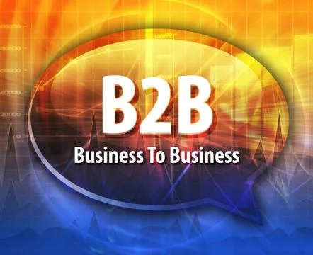 B2B acronym word speech bubble illustration Stock Illustration