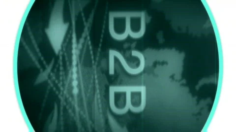 B2B background in circle 2 Stock Footage 486662