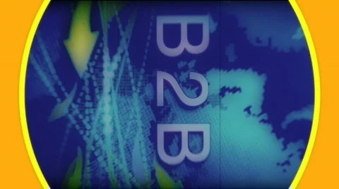 B2B background in circle Stock Footage 486664