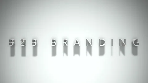 B2b branding 3D title animation white text on a white background Stock Footage 299380907