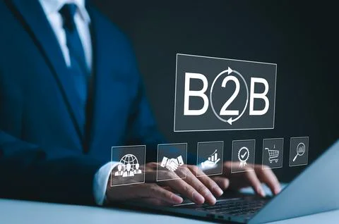 B2B business strategy concept. Stock Photos