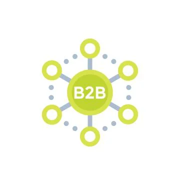 B2b commerce, sales vector icon Illustrazione stock