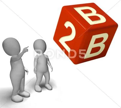 B2b dice as a sign of partnership Stock Illustration