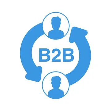 B2b icon isolated on white background. Business-to-business. Stock Illustration