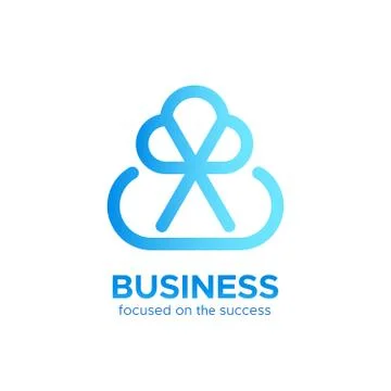 B2B logo vector design concept isolated on white Stock Illustration