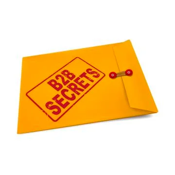 B2b secrets on manila envelope Illustrazione stock