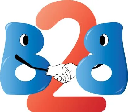 B2B sign Stock Illustration