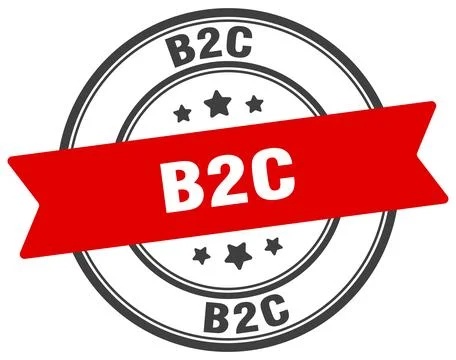 B2c stamp. b2c label on transparent background. round sign Stock Illustration