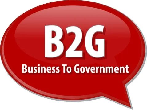 B2G acronym word speech bubble illustration Stock Illustration