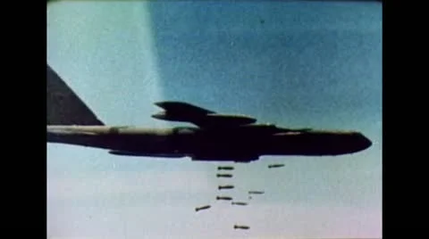 B52 - Bomb Impact Stock Footage