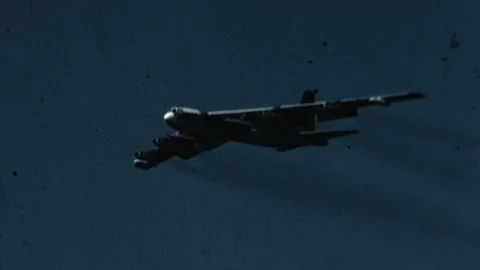 B52 Drogue Parachute 1958 Stockbeeldmateriaal 157948374