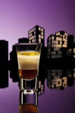 B52 shot in cityscape setting Stock Illustration