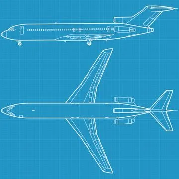 B727-200 Stock Illustration