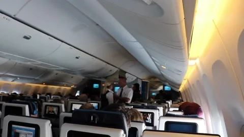 B777 View from passenger cabin Video stock 131086555