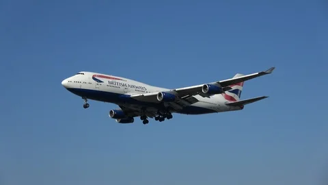 BA 747 Stock Footage