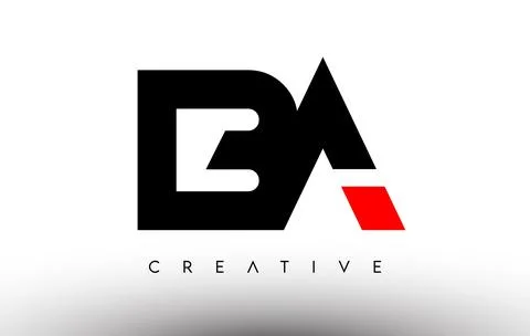 BA Creative Modern Letter Logo Design. BA Icon Letters Logo Vector Stock-Illustration