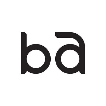 Ba initial letter vector logo icon Stock Illustration