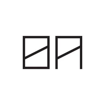 Ba initial letter vector logo icon Stock Illustration