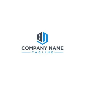 BA letter icon hexagon shape Stock Illustration