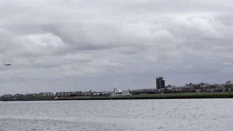 BA Plane Landing at LCA Video stock 237188030